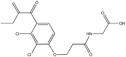 [3-[2,3-Dichloro-4-(2-methylene-1-oxobutyl)phenoxy]propionylamino]acetic acid,,结构式