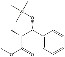 (2R,3S)-2-メチル-3-フェニル-3-(トリメチルシリルオキシ)プロパン酸メチル 化学構造式