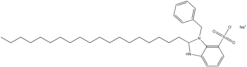 1-Benzyl-2,3-dihydro-2-nonadecyl-1H-benzimidazole-7-sulfonic acid sodium salt Struktur