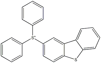 Diphenyl(dibenzothiophen-2-yl)sulfonium Struktur