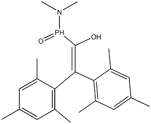 2,2-ジメシチル-1-[(ジメチルアミノ)ホスフィニル]エテン-1-オール 化学構造式