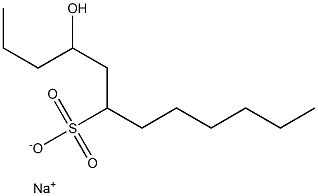 4-Hydroxydodecane-6-sulfonic acid sodium salt,,结构式