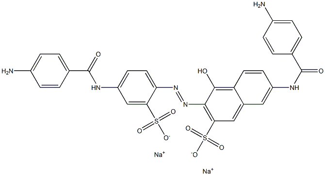 7-[(4-Aminophenyl)carbonylamino]-3-[[4-[(4-aminophenyl)carbonylamino]-2-sulfophenyl]azo]-4-hydroxy-2-naphthalenesulfonic acid disodium salt