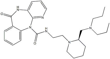 5,11-Dihydro-11-[[[2-[(2R)-2-[(dipropylamino)methyl]-1-piperidinyl]ethyl]amino]carbonyl]-6H-pyrido[2,3-b][1,4]benzodiazepin-6-one