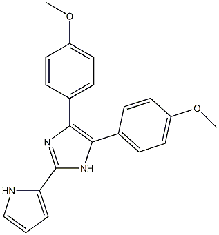 4,5-Bis(4-methoxyphenyl)-2-(1H-pyrrol-2-yl)-1H-imidazole,,结构式