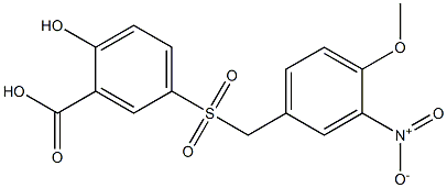 5-(4-Methoxy-3-nitrobenzylsulfonyl)salicylic acid Structure