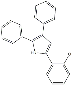 2,3-ジフェニル-5-(2-メトキシフェニル)-1H-ピロール 化学構造式