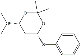 (4R,6R)-6-Isopropyl-2,2-dimethyl-4-(phenylthio)-1,3-dioxane Struktur