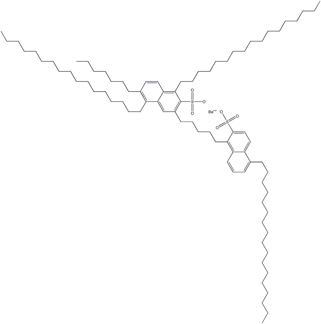 Bis(1,5-diheptadecyl-2-naphthalenesulfonic acid)barium salt Structure