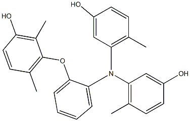 N,N-Bis(3-hydroxy-6-methylphenyl)-2-(3-hydroxy-2,6-dimethylphenoxy)benzenamine Structure