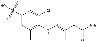  4-[N'-(2-Carbamoyl-1-methylethylidene)hydrazino]-3-chloro-5-methylbenzenesulfonic acid