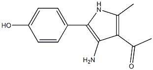 1-[4-Amino-5-(p-hydroxyphenyl)-2-methyl-1H-pyrrol-3-yl]ethanone Structure