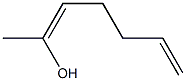 2,6-ヘプタジエン-2-オール 化学構造式