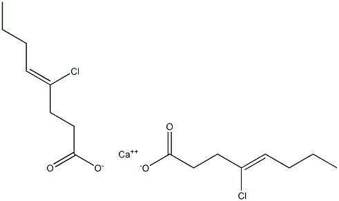 ビス(4-クロロ-4-オクテン酸)カルシウム 化学構造式