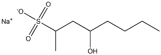 4-ヒドロキシオクタン-2-スルホン酸ナトリウム 化学構造式
