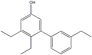 4,5-ジエチル-3-(3-エチルフェニル)フェノール 化学構造式