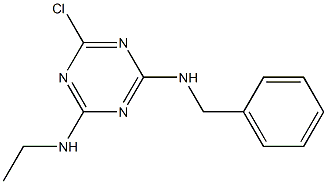 N-Benzyl-N'-ethyl-6-chloro-1,3,5-triazine-2,4-diamine Struktur