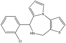 6-(2-Chlorophenyl)-5,6-dihydro-4H-pyrrolo[1,2-a]thieno[2,3-f][1,4]diazepine Structure