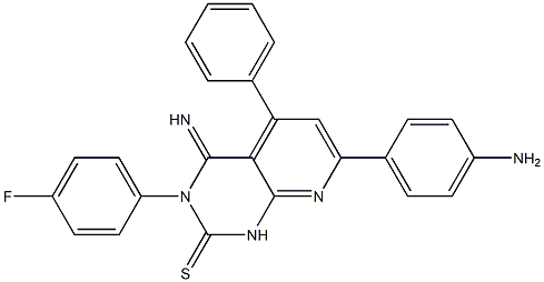 3,4-Dihydro-3-(4-fluorophenyl)-4-imino-5-phenyl-7-(4-aminophenyl)pyrido[2,3-d]pyrimidine-2(1H)-thione|