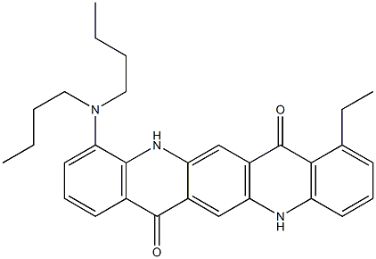 4-(Dibutylamino)-8-ethyl-5,12-dihydroquino[2,3-b]acridine-7,14-dione Structure
