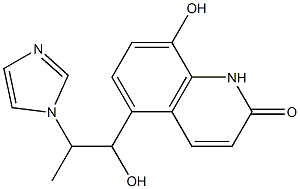 8-Hydroxy-5-(1-hydroxy-2-methyl-2-(1H-imidazol-1-yl)ethyl)-2(1H)-quinolone,,结构式