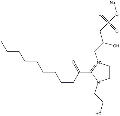  1-(2-Hydroxyethyl)-3-[2-hydroxy-3-(sodiooxysulfonyl)propyl]-2-decanoyl-2-imidazoline-3-ium