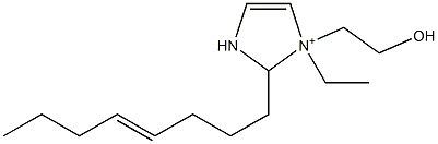 1-Ethyl-1-(2-hydroxyethyl)-2-(4-octenyl)-4-imidazoline-1-ium Struktur