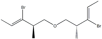 (+)-[(R,Z)-2-ブロモ-1-メチル-2-ブテニル]メチルエーテル 化学構造式