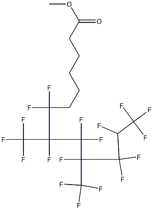 7,7,8,9,9,10,11,11,12,13,13,13-ドデカフルオロ-8,10-ビス(トリフルオロメチル)トリデカン酸メチル 化学構造式