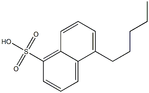 5-ペンチル-1-ナフタレンスルホン酸 化学構造式