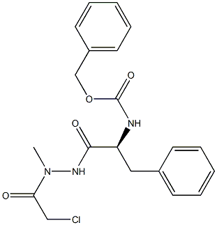 1-[N-(Benzyloxycarbonyl)-L-phenylalanyl]-2-(chloroacetyl)-2-methylhydrazine Struktur