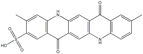 5,7,12,14-Tetrahydro-3,9-dimethyl-7,14-dioxoquino[2,3-b]acridine-2-sulfonic acid,,结构式