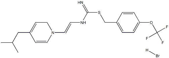  (1-Aza-2-(4-(2-methylpropyl)phenyl)vinyl)(imino((4-(trifluoromethoxy)phenyl)methylthio)methyl)amine, hydrobromide