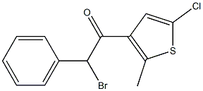 2-BROMO-1-(5-CHLORO-2-METHYL-THIOPHEN-3-YL)-2-PHENYL-ETHANONE Struktur