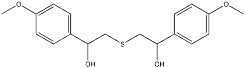 2-[2-HYDROXY-2-(4-METHOXY-PHENYL)-ETHYLSULFANYL]-1-(4-METHOXY-PHENYL)-ETHANOL 结构式