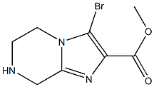 3-Bromo-5,6,7,8-tetrahydroimidazo[1,2-a]pyrazine-2-carboxylic acid methyl ester 化学構造式