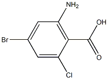 2-Chloro-4-Bromo-6-aminobenzoic acid Structure