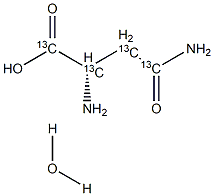 L-Asparagine-13C4 monohydrate 98 atom % 13C, 95% (CP), 286460-82-0, 结构式