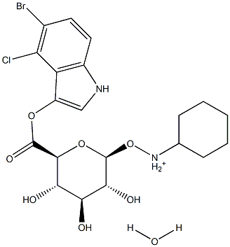 5-Bromo-4-chloro-3-indolyl-beta-D-glucuronidecyclohexylammonium salt hydrate,99% Structure