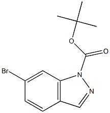 tert-butyl 6-Bromo-1H-indazole-1-carboxylate,,结构式