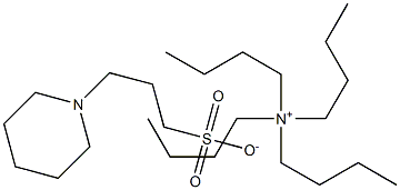 Tetrabutyl ammonium 3-(n-piperidinyl)propane sulfonate 化学構造式