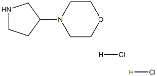 4-(3-Pyrrolidinyl)morpholine dihydrochloride 结构式