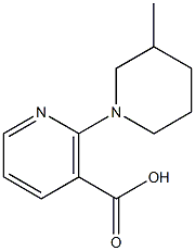 2-(3-Methyl-1-piperidinyl)nicotinic acid Structure