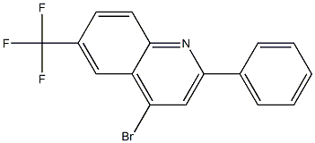 4-Bromo-6-trifluoromethyl-2-phenylquinoline,,结构式