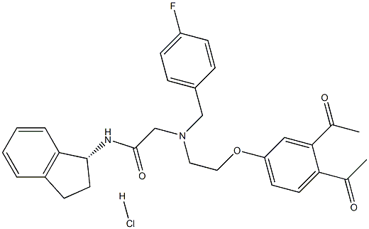  (R)-2-((4-Fluorobenzyl)(2-(3,4-diacetylphenoxy)ethyl)amino)-N-(2,3-dihydro-1H-inden-1-yl)acetamide hydrochloride