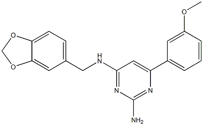 2-Amino-4-(3,4-(methylenedioxy)benzylamino)-6-(3-methoxyphenyl)pyrimidine