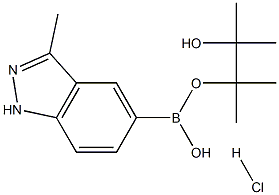 1H-3-methyl-indazole-5-boronic acid
 pinacol ester HCl Structure