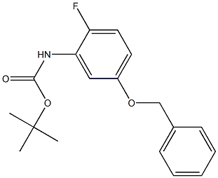 tert-butyl 5-(benzyloxy)-2-fluorophenylcarbamate Struktur