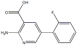 2-Amino-5-(2-fluorophenyl)nicotinic acid,,结构式