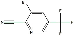 3-Bromo-2-cyano-5-(trifluoromethyl)pyridine,,结构式